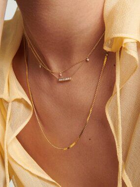 Mejuri 14K Solid Gold Serpentine Chain Necklace 20”
